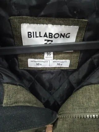 Chaqueta Billabong Verde Talla 16