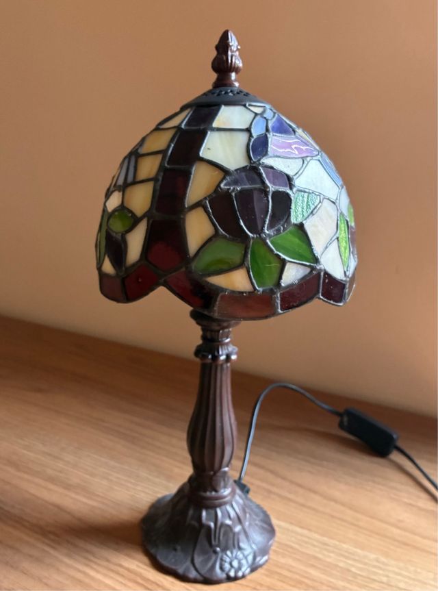 Lamparita Tiffany Original Cristal Metal