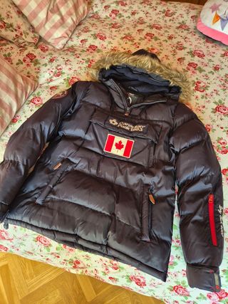 Abrigo Plumas Canadian Peak Azul Roja