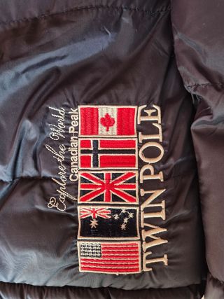 Abrigo Plumas Canadian Peak Azul Roja