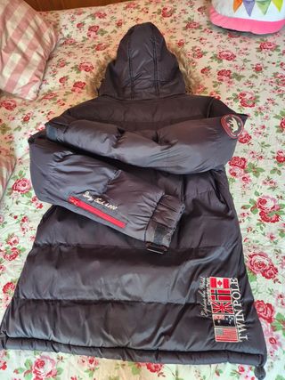 Abrigo Plumas Canadian Peak Azul Roja