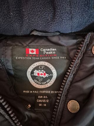 Abrigo Plumas Canadian Peak Azul Roja