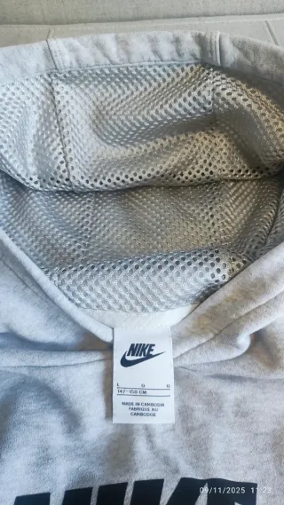 Sudadera Nike Gris Niño 11-13 años.