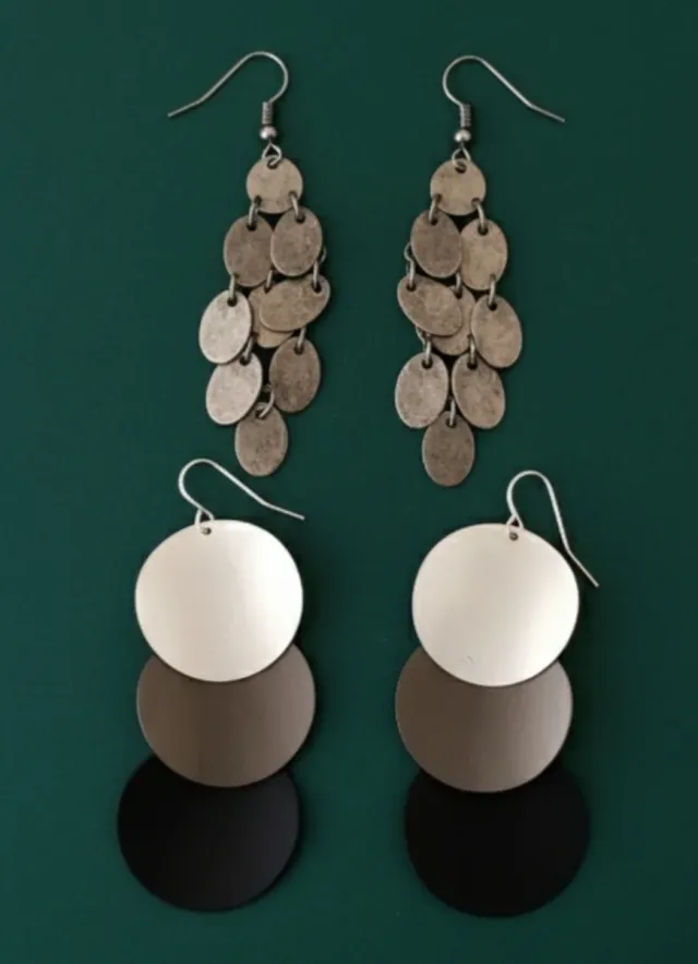 Set Pendientes círculos mate