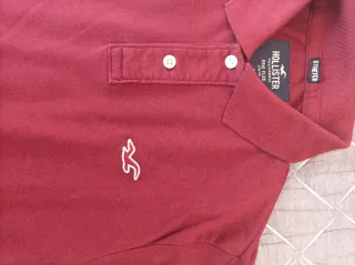 Polo Hollister Talla M granate