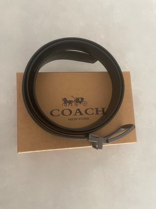 Cinturón Coach Negro Reversible