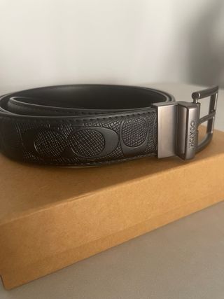 Cinturón Coach Negro Reversible