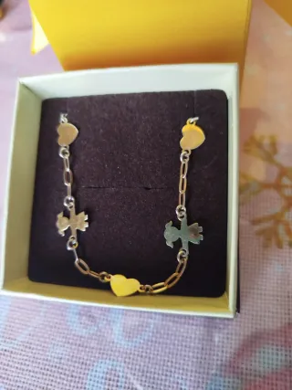 Collana Amen argento 925 con cuore e angelo.