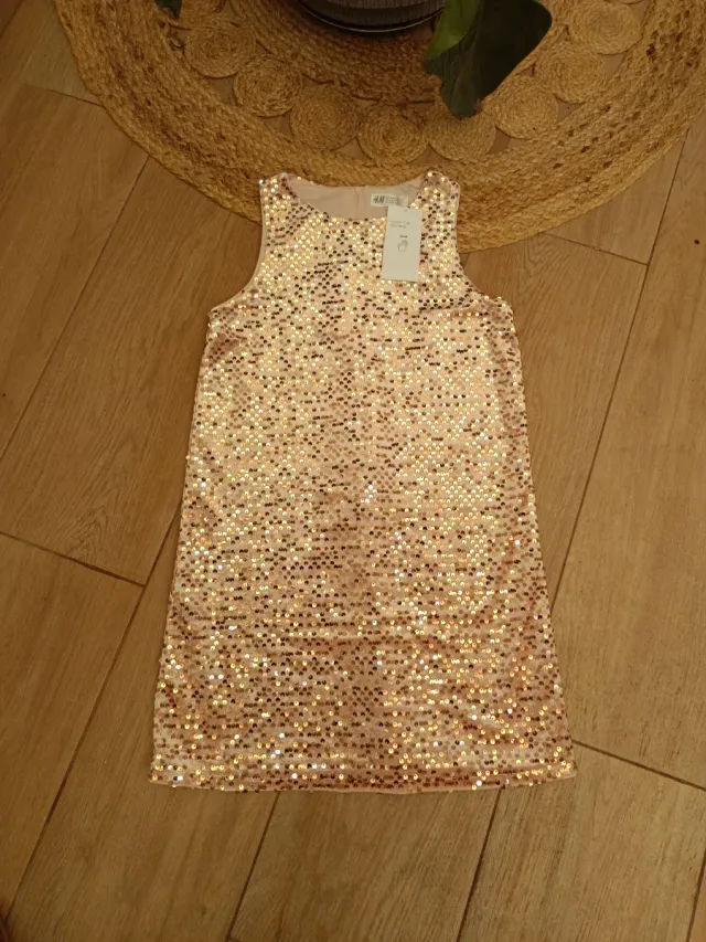 Vestido lentejuelas niña H&M