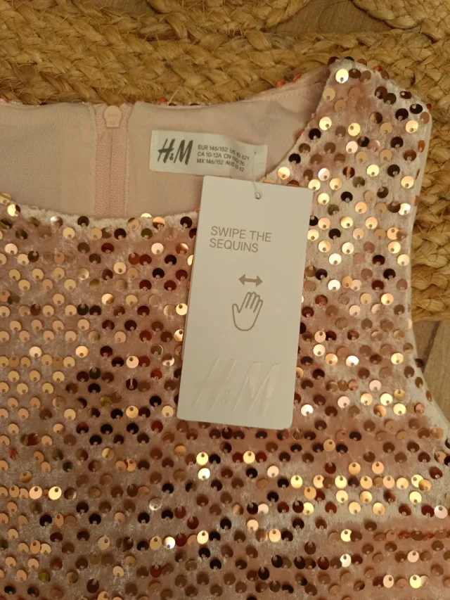 Vestido lentejuelas niña H&M