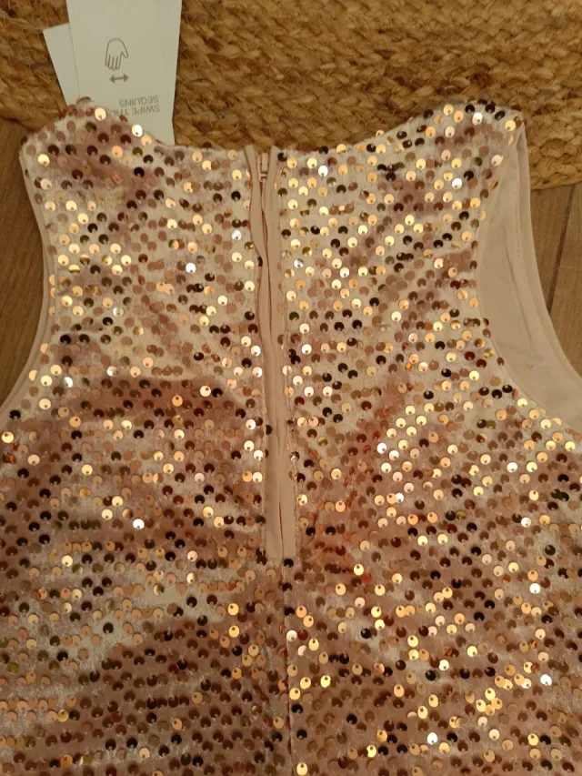 Vestido lentejuelas niña H&M