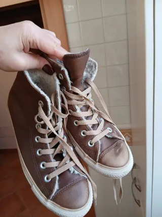 Scarpe Converse marroni foderate