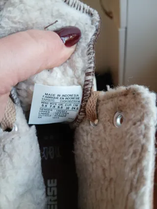 Scarpe Converse marroni foderate