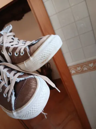 Scarpe Converse marroni foderate