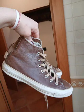 Scarpe Converse marroni foderate