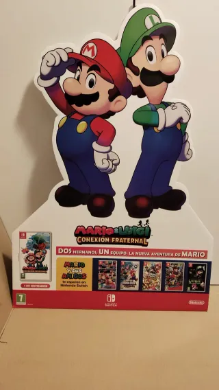 Lote 2 Figuras GRANDES de Cartón de Mario NINTENDO