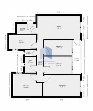 Piso en venta en Riu en Santa Coloma de Gramanet