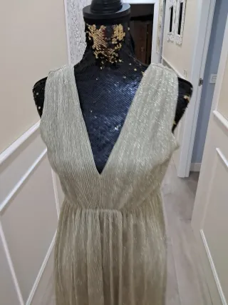 Vestidos largos dorado y azul