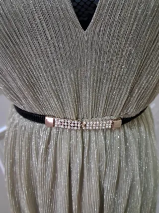 Vestidos largos dorado y azul