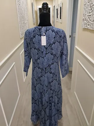 Vestidos largos dorado y azul