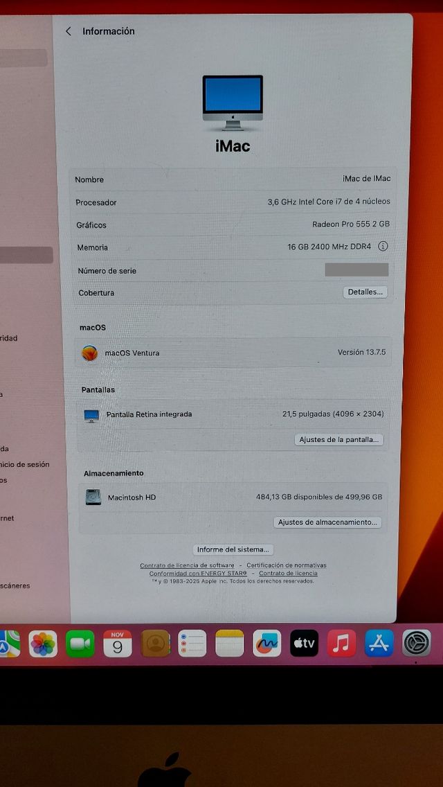 iMac 2018 Intel Core i7 16GB RAM 512GB Radeon Pro
