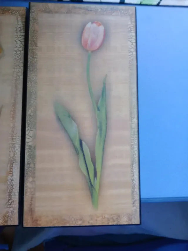 Set 3 Cuadros Flores Vintage