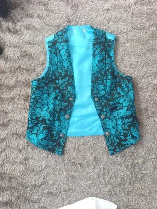 Traje huertano niño azul y blanco