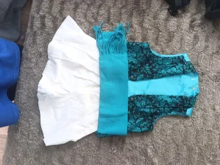 Traje huertano niño azul y blanco