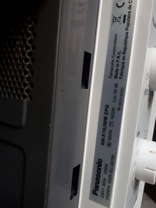 Microondas Panasonic para preparar