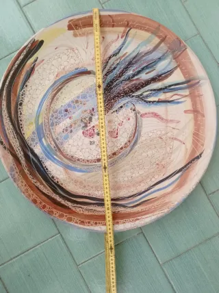 Piatto in terracotta smaltata 56 cm