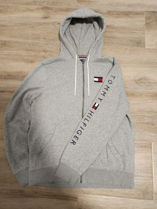 Sudadera Tommy Hilfiger Gris Cremallera Talla M