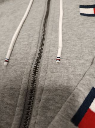 Sudadera Tommy Hilfiger Gris Cremallera Talla M