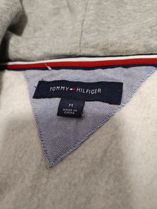 Sudadera Tommy Hilfiger Gris Cremallera Talla M