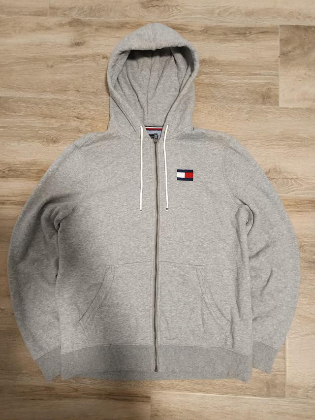 Sudadera Tommy Hilfiger Gris Cremallera Talla M