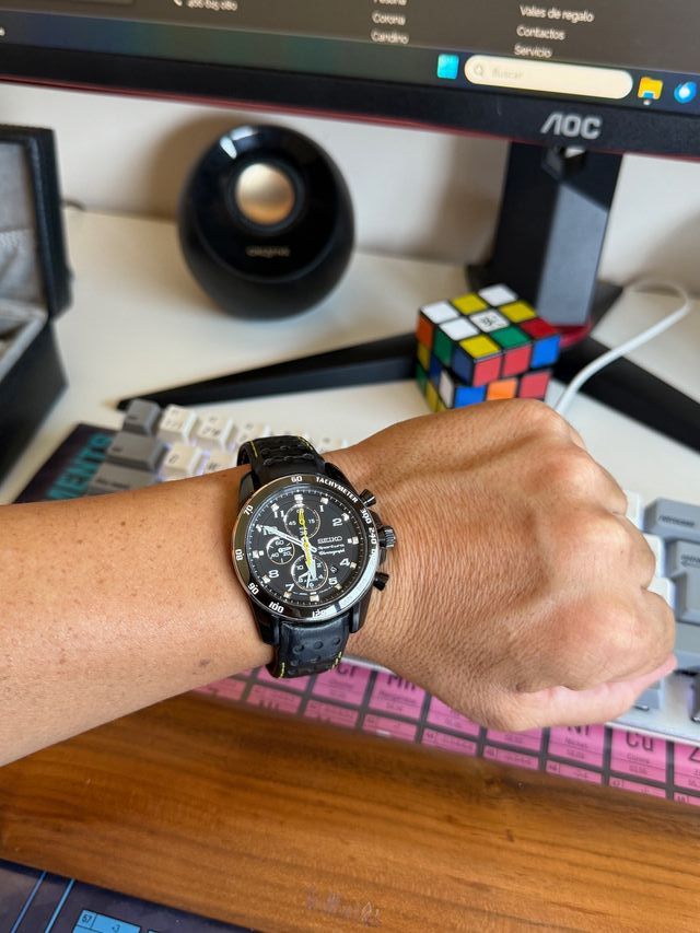 Cronógrafo Seiko Sportura 7T62 0KV0 cuarzo, zafiro