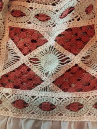 Blusa ganchillo y transparente