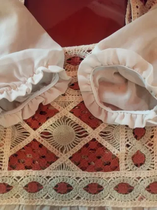 Blusa ganchillo y transparente