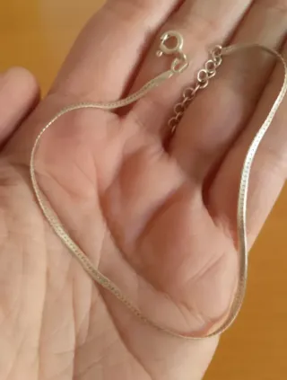 Pulsera tobillera de plata