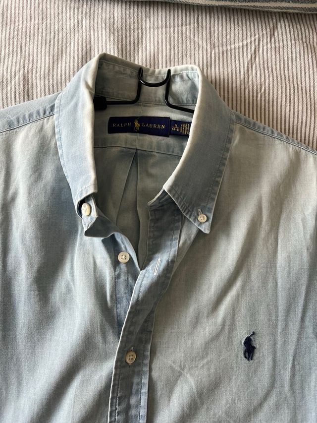 Camisa Denim Ralph Lauren Desgastada Talla L