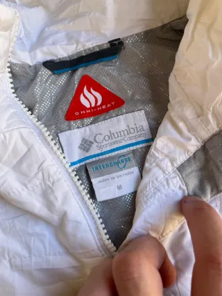 Abrigo Columbia Blanco Bordado Omni-heat