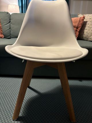 Set 4 Sedie Scandinave Legno e Plastica