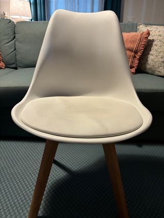 Set 4 Sedie Scandinave Legno e Plastica