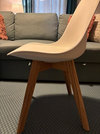 Set 4 Sedie Scandinave Legno e Plastica