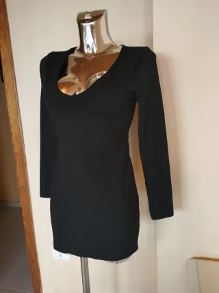 Tubino nero manica lunga tg S