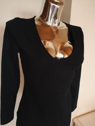 Tubino nero manica lunga tg S