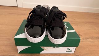 Zapatillas Puma Basket Negras Charol.