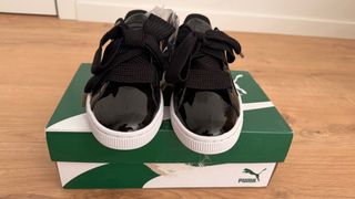 Zapatillas Puma Basket Negras Charol.