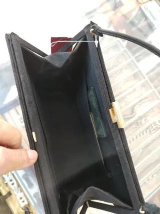 Pochette vintage nera in pizzo