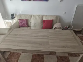 Mesa extensible de salón madera
