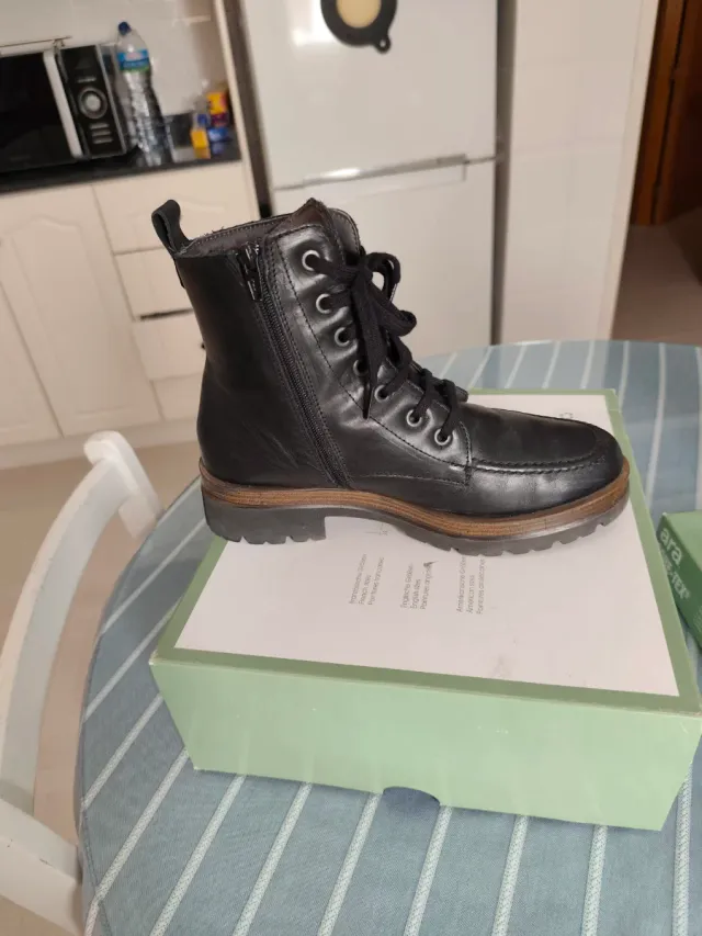 Botines piel Pitillos Mujer Negros